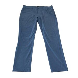 Travis Mathew Golf Pants Men's Size 36 x 33 Stretch Heathered Blue Flat Front